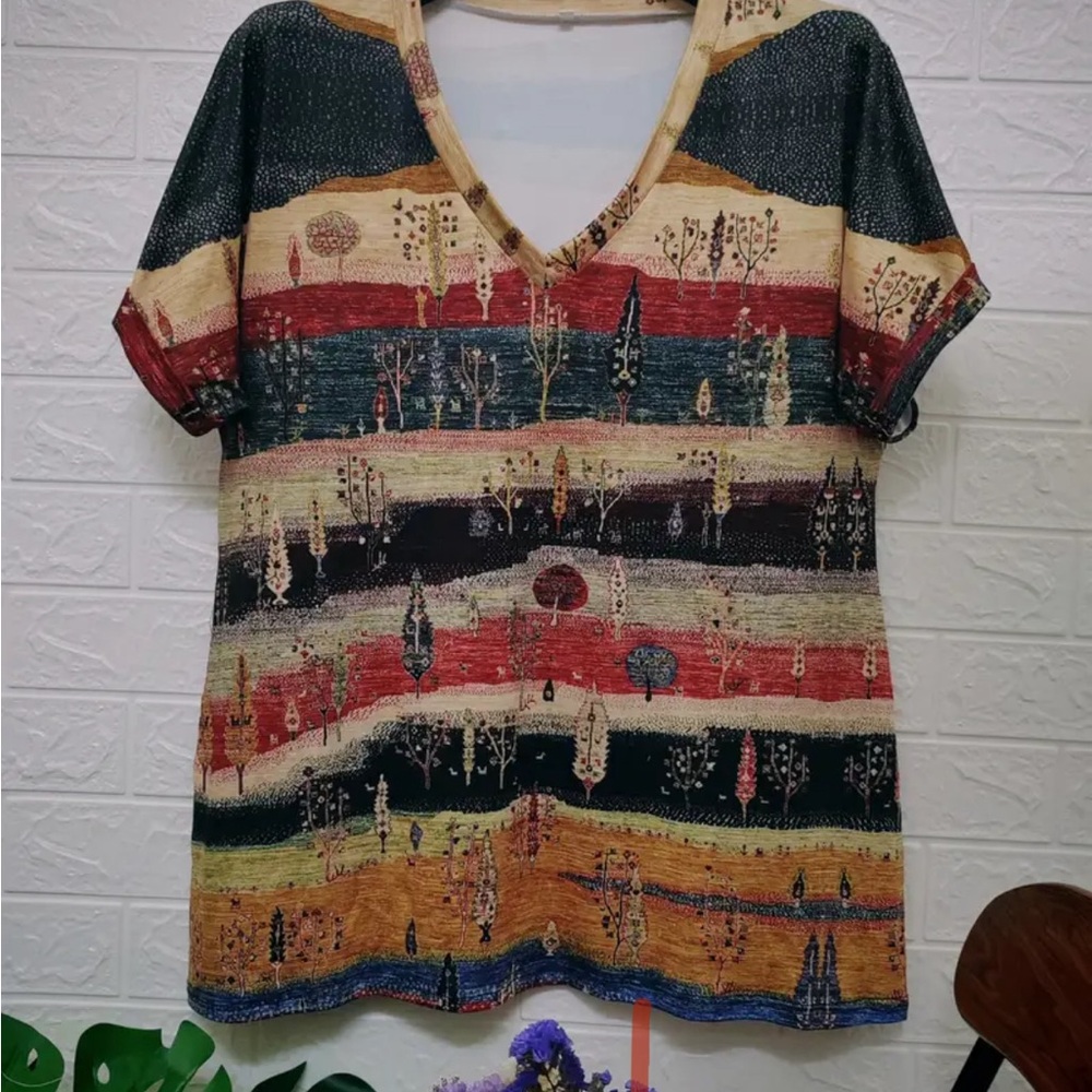 Cute Ethnic Print Top